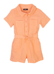 Toddler Short Sleeves Sleeves Collared Knit Romper