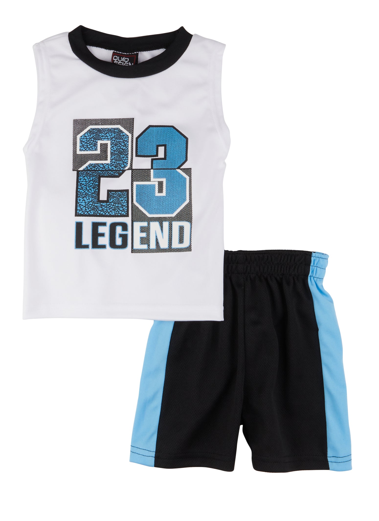 Toddler Boys 23 Legend Tank Top and Basketball Shorts, White, Size 3T