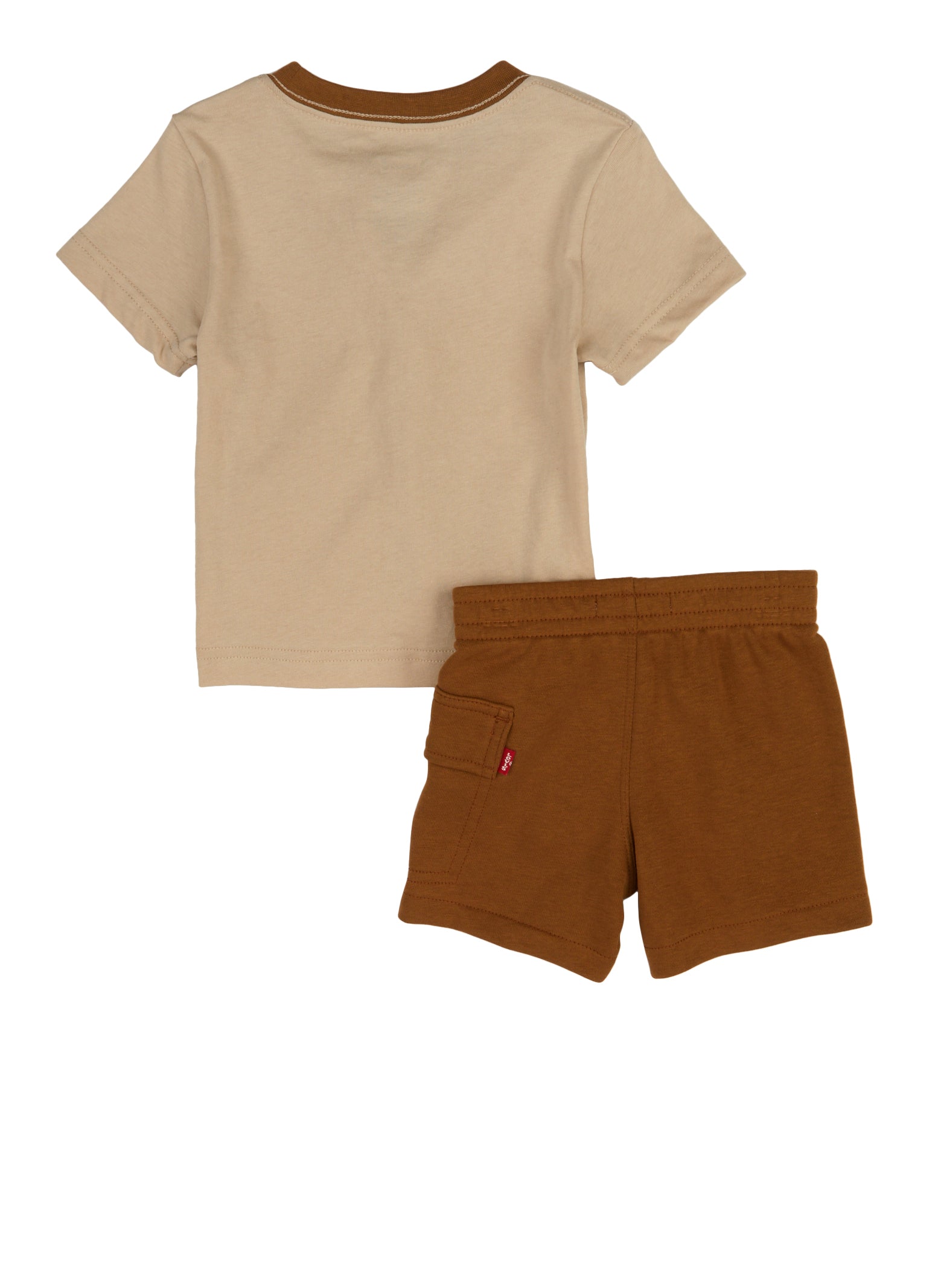 Toddler Boys Levis Graphic Tee and Shorts, Brown, Size 2T