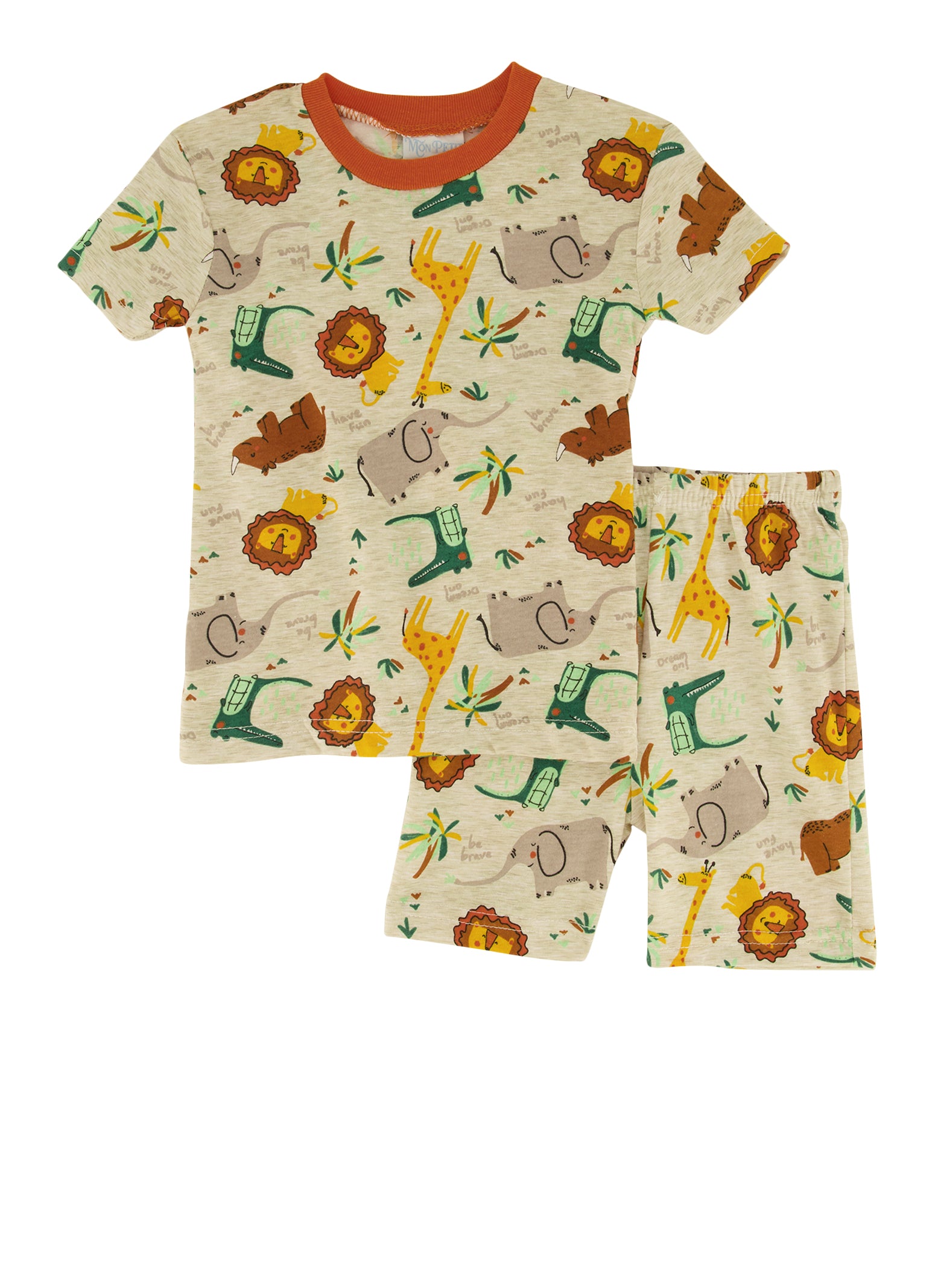 Toddler Boys Printed Pajama Tee and Shorts Set, 3T