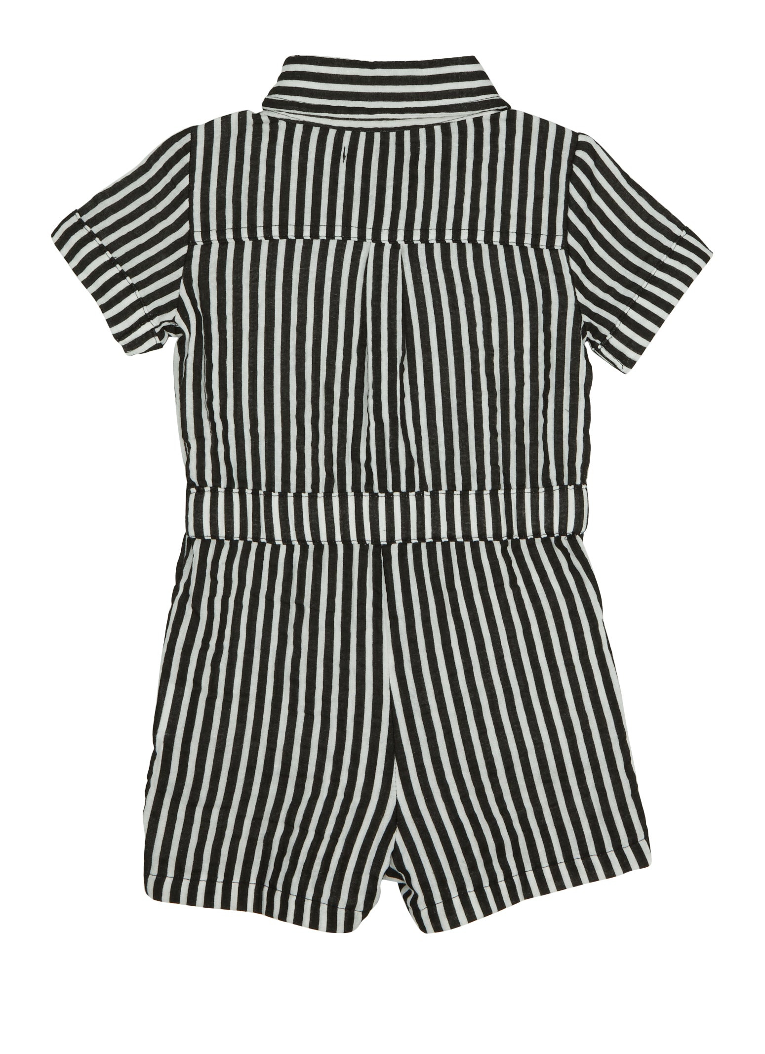 Baby Girls 12-24M Gauze Knit Striped Romper, Black, Size 12M