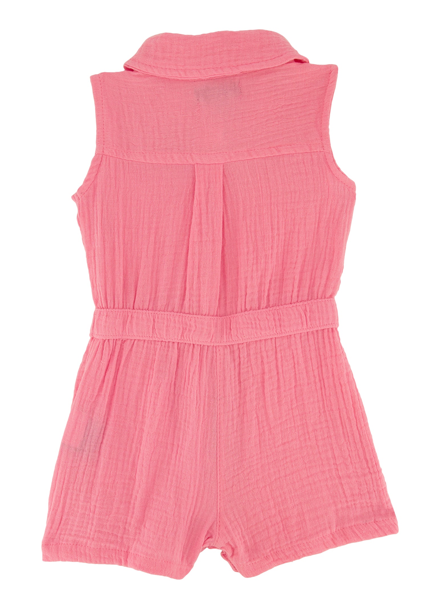 Baby Girls 12-24M Sleeveless Button Down Romper, Pink, Size 12M