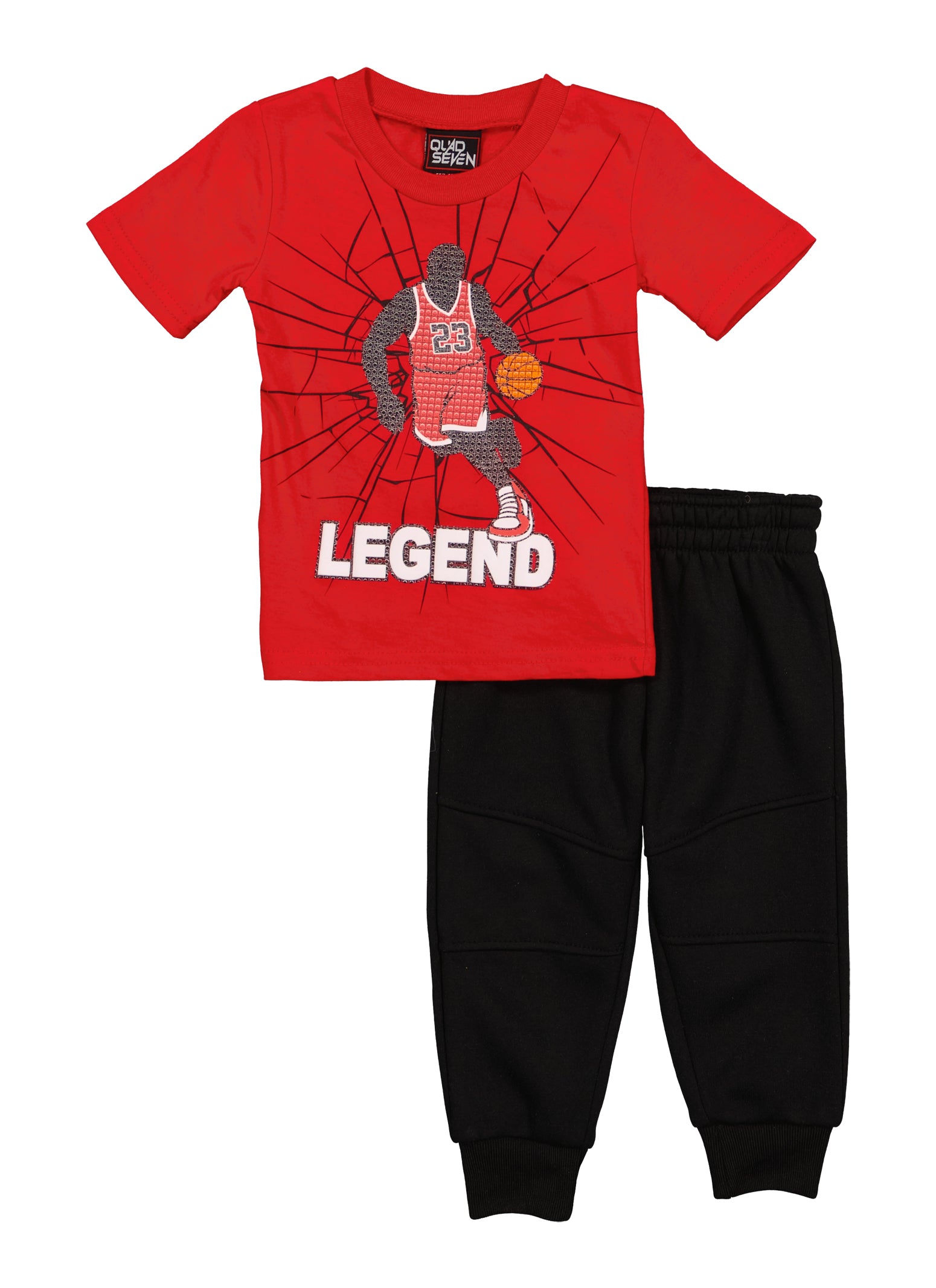 Baby Boys 12-24M Legend Graphic T Shirt and Joggers, Red, Size 12M