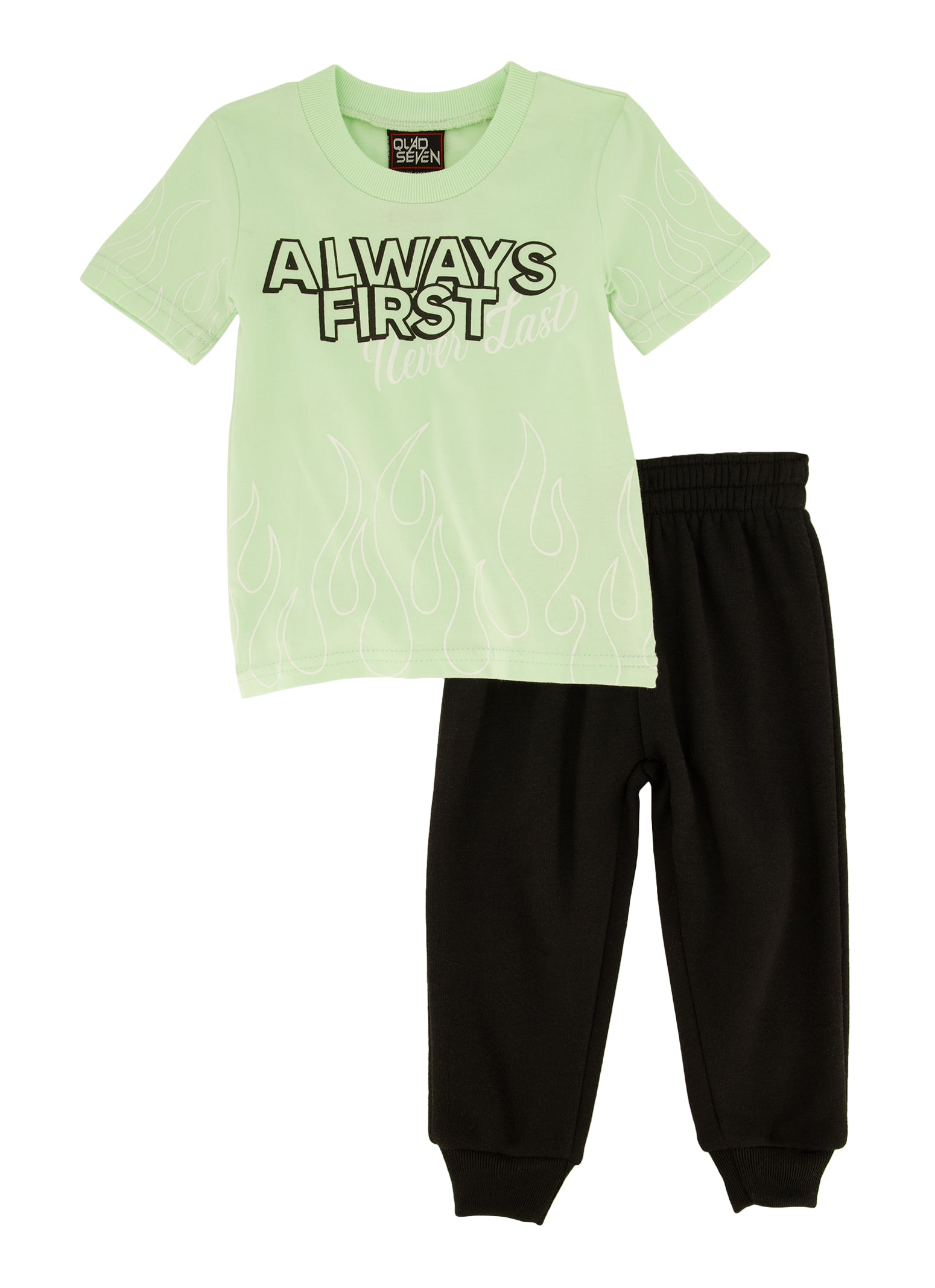 Baby Boys 12-24M Always First Graphic Tee and Joggers, Green, Size 18M