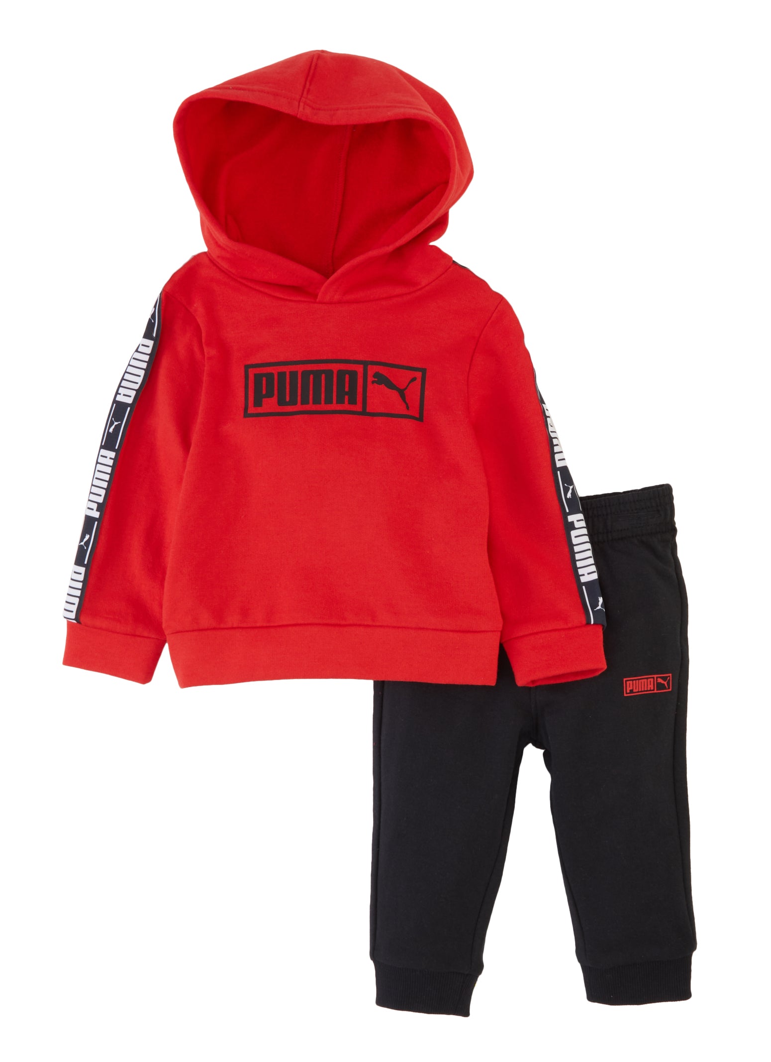 Baby Boys 12-24M Puma Graphic Trim Pullover Hoodie and Joggers, Red, Size 24M