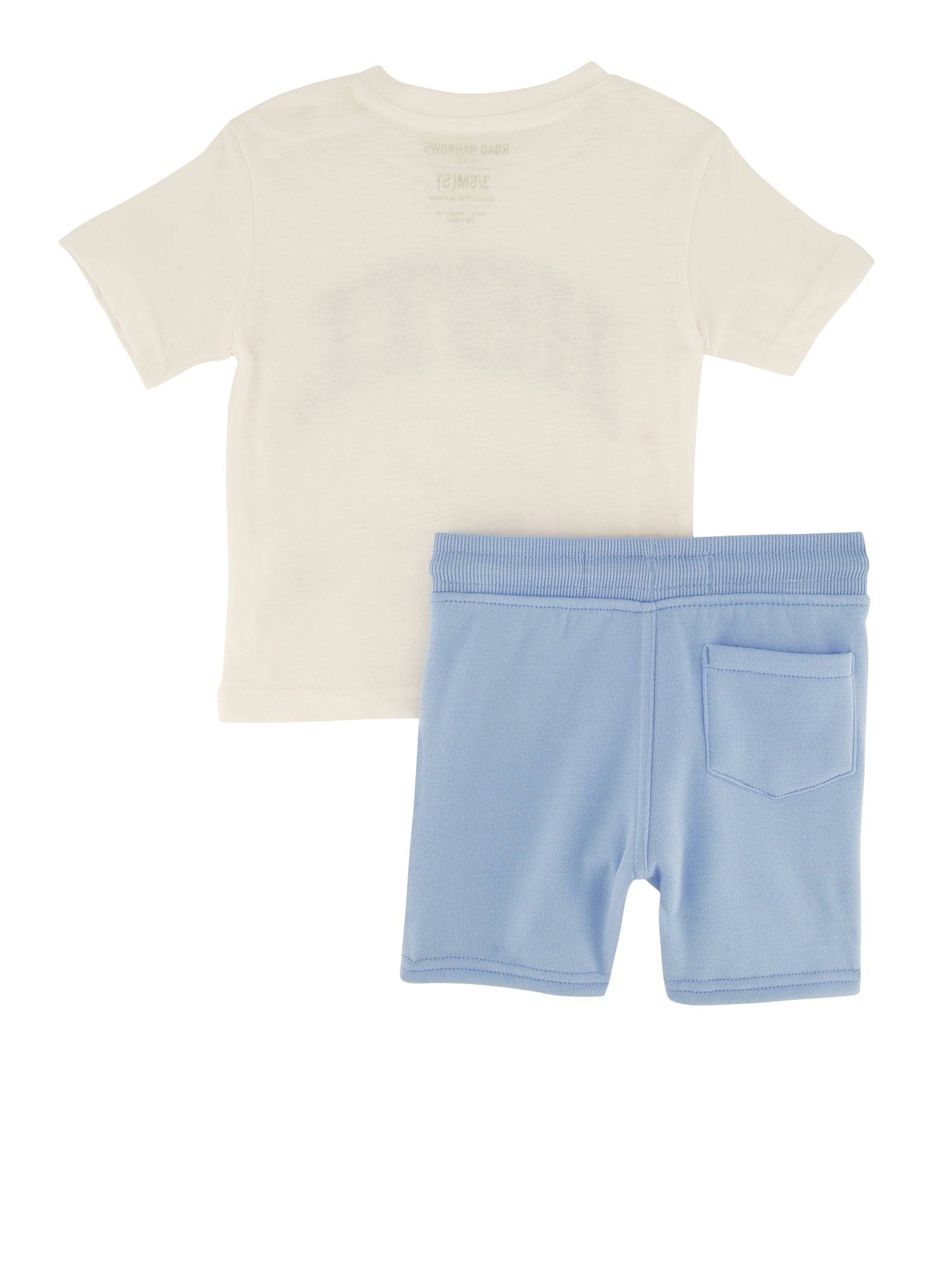 Baby Boys 0-12M Hstl 23 Chenille Graphic Patch Tee and Shorts, Blue, Size 6-9M