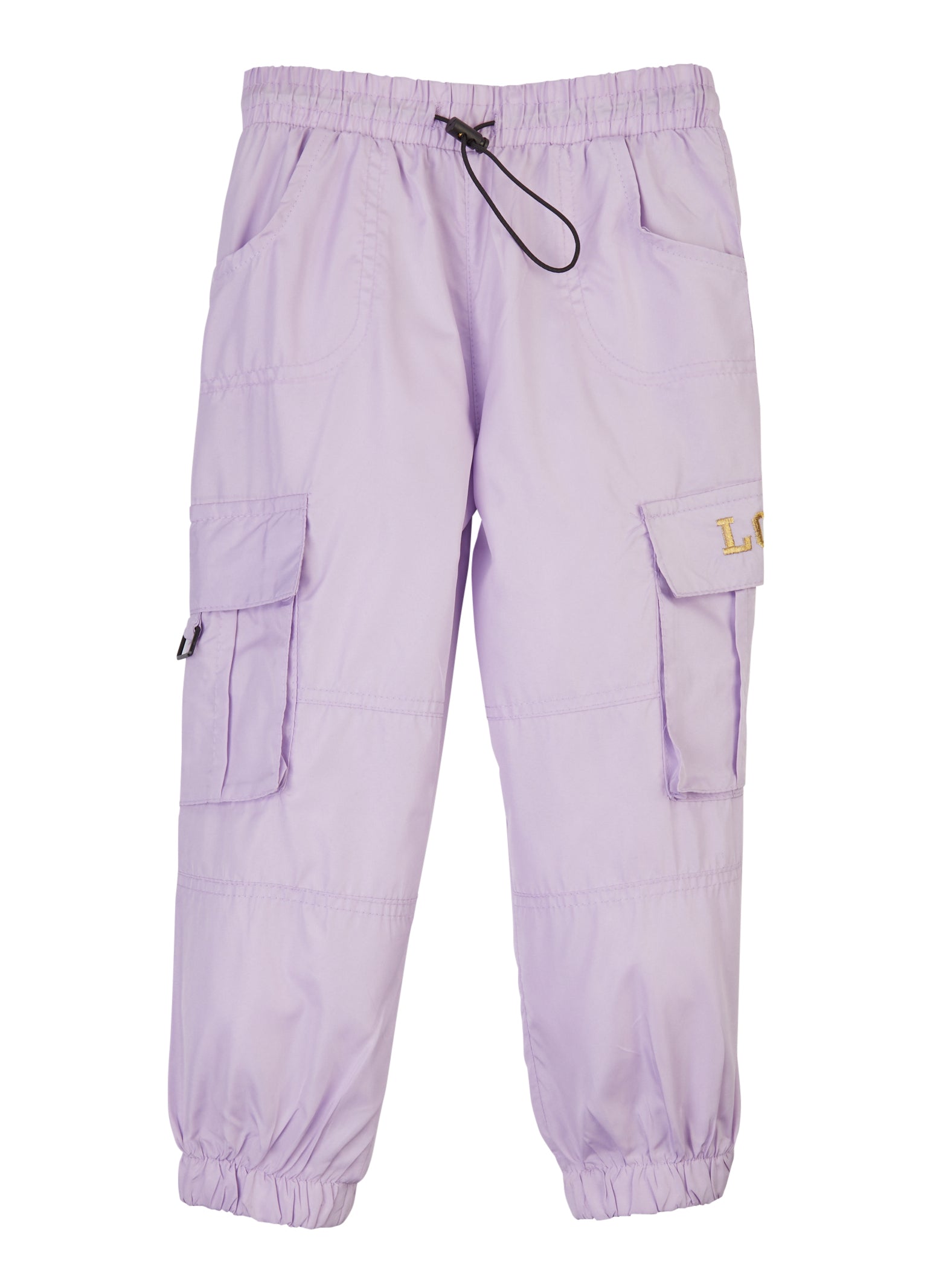 Little Girls Nylon Cargo Pants, Purple, Size 5-6