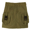 Little Girls Nylon Buckle Detail Cargo Pocket Skirt, ,