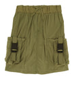 Girls Nylon Buckle Detail Cargo Pocket Skirt, ,