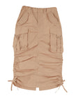 Girls Nylon Ruched Cargo Skirt, ,