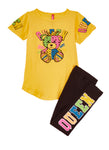 Little Girls Queen Graphic Tee And Leggings, ,