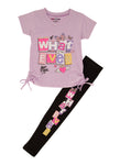 Little Girls Whatever Graphic Tee And Leggings, ,