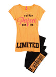 Girls Im Not Perfect But Im Limited Tee And Leggings Set, ,