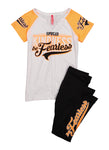 Girls Spread Kindness Be Fearless Tee And Leggings Set, ,