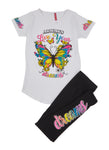 Girls Always Live Your Dreams Graphic Tee And Leggings, ,