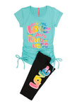 Girls All For Love And Kindness Glitter Graphic Tee And Leggings, ,