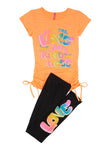 Girls All For Love And Kindness Glitter Graphic Tee And Leggings, ,