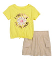 Girls Sunshine On My Mind Tee And Skirt, ,