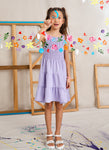 Girls Knit Tiered Open-Back Sleeveless Tank Smocked Dress by Rainbow Shops