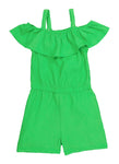 Little Girls Textured Knit Cold Shoulder Romper, ,