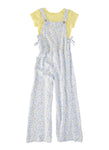 Girls Floral Print Wide Leg Jumpsuit With Tee, ,