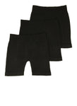 Little Girls Ribbed Knit Seamless Biker Shorts 3 Pack, ,