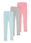 Girls Basic Pastel Leggings 3 Pack, ,