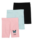 Girls 1995 Butterfly Biker Shorts 3 Pack, ,