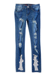 Girls Sequin Distressed Jeans, ,