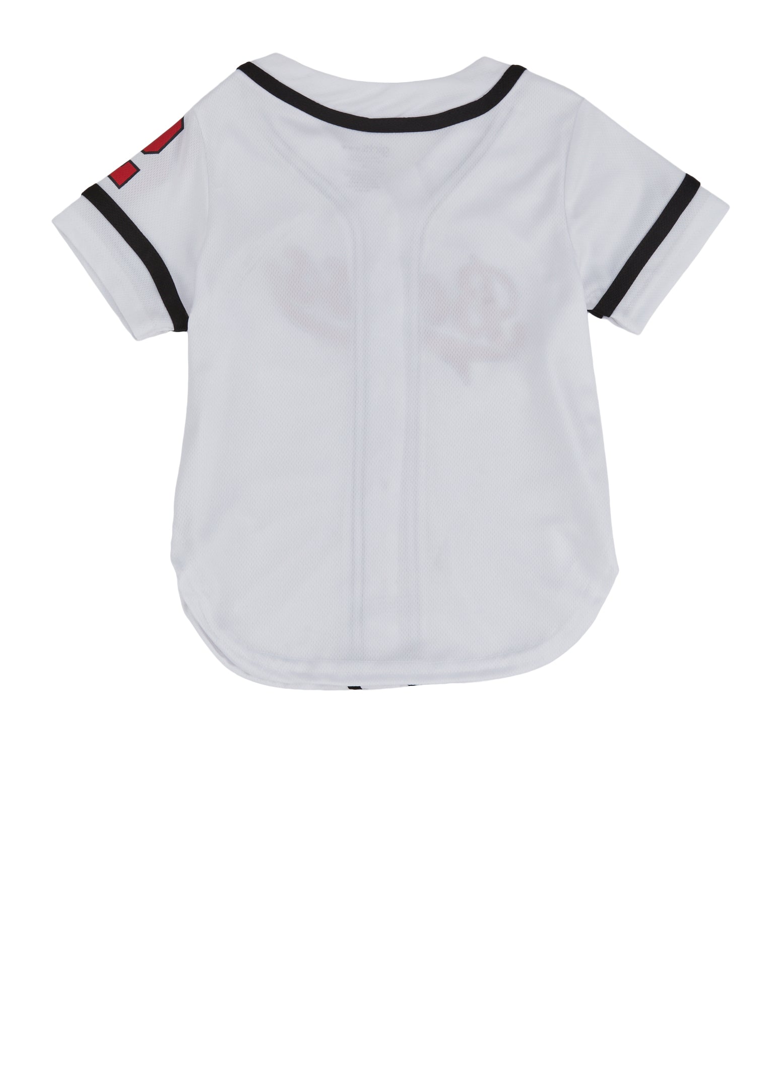 Little Girls Boss Baseball Jersey, White, Size 6X