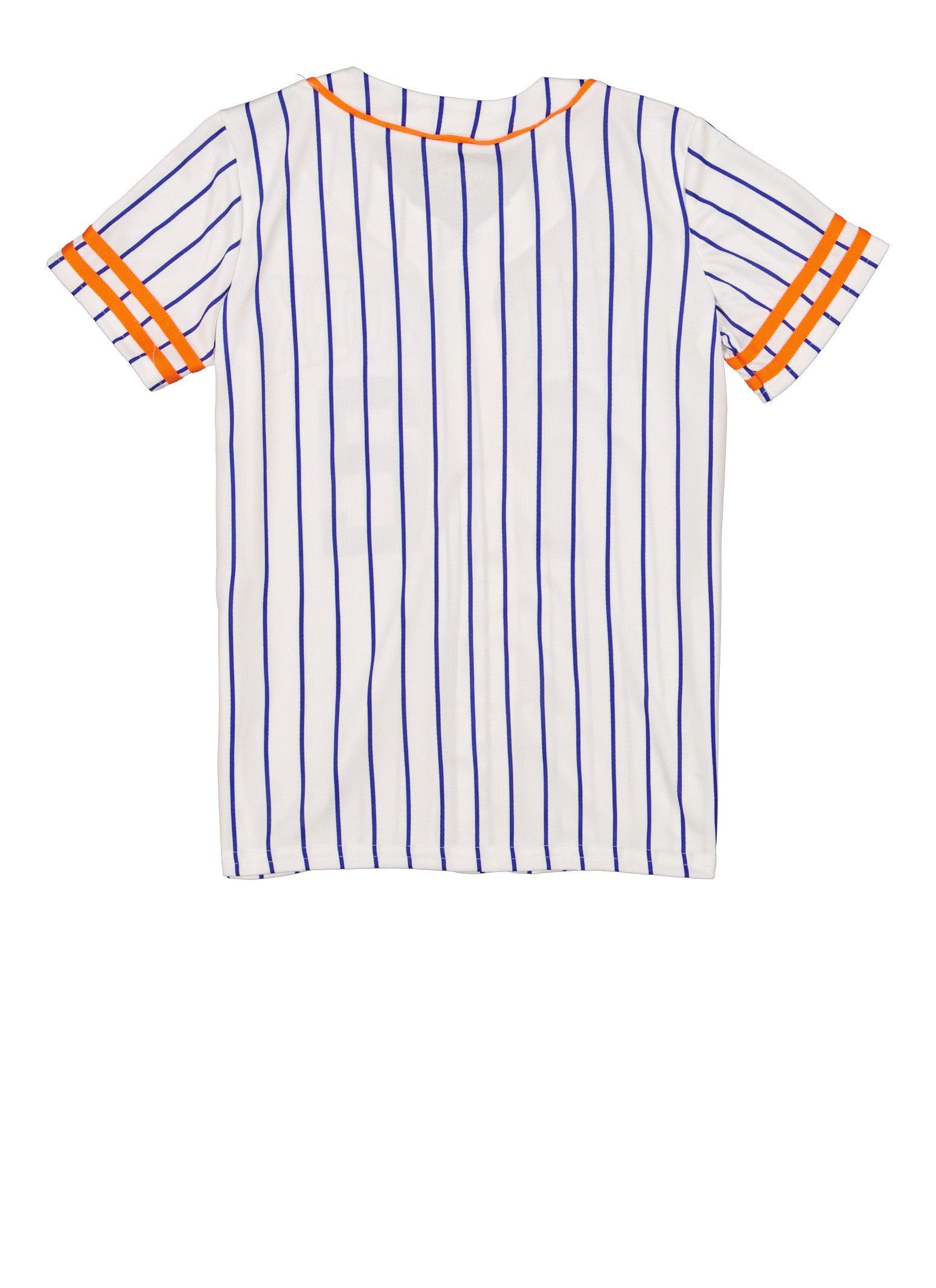 Boys Varsity Striped New York Graphic Baseball Jersey, White, Size 10-12