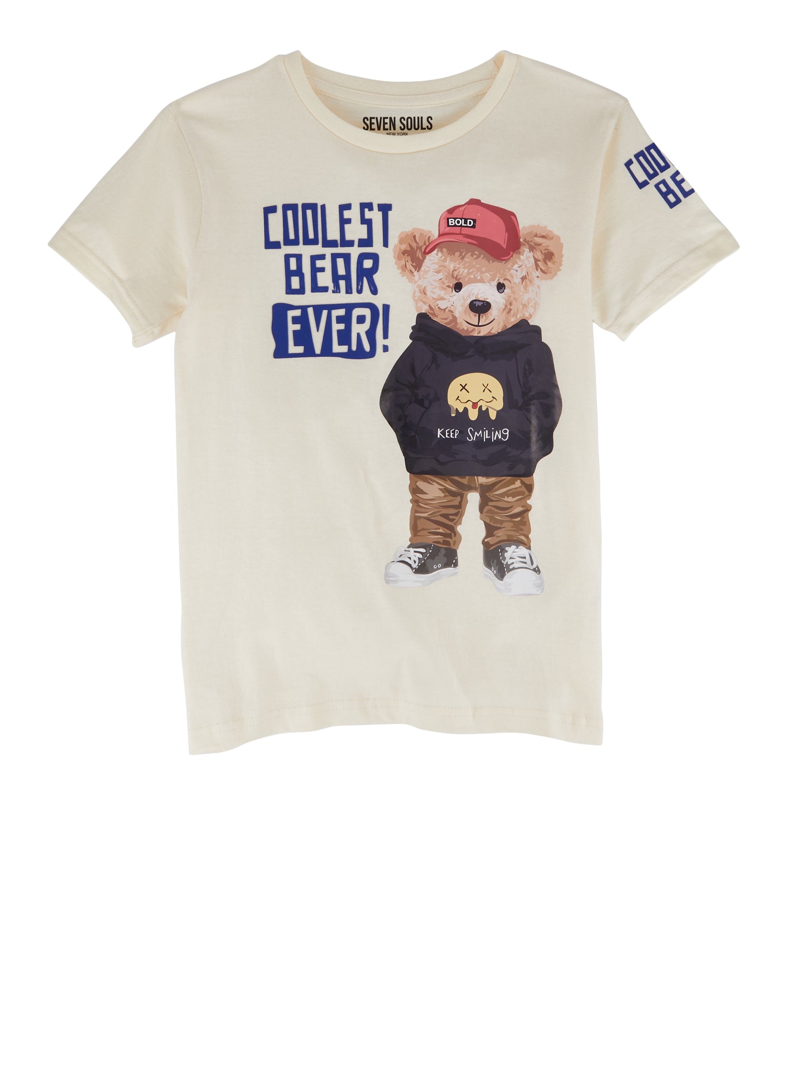 Boys Coolest Bear Ever Graphic Tee, Beige, Size 10-12