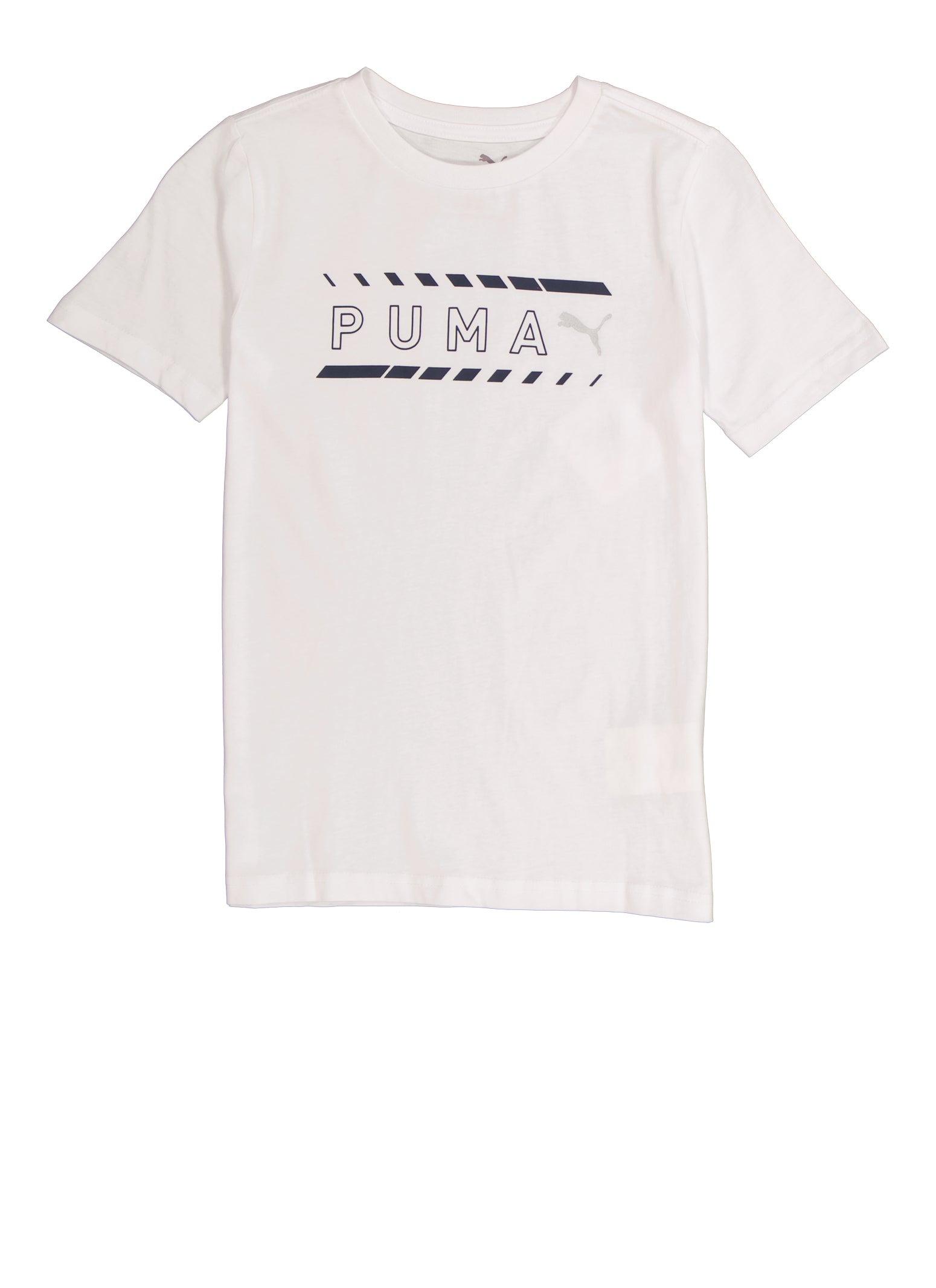 Boys Puma Basic Logo Short Sleeve Graphic Tee, White, Size 14-16