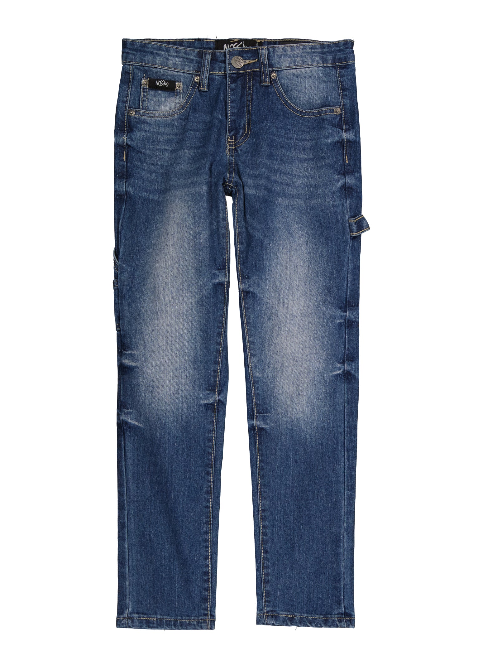 Boys Whiskered Carpenter Jeans, Blue, Size 8