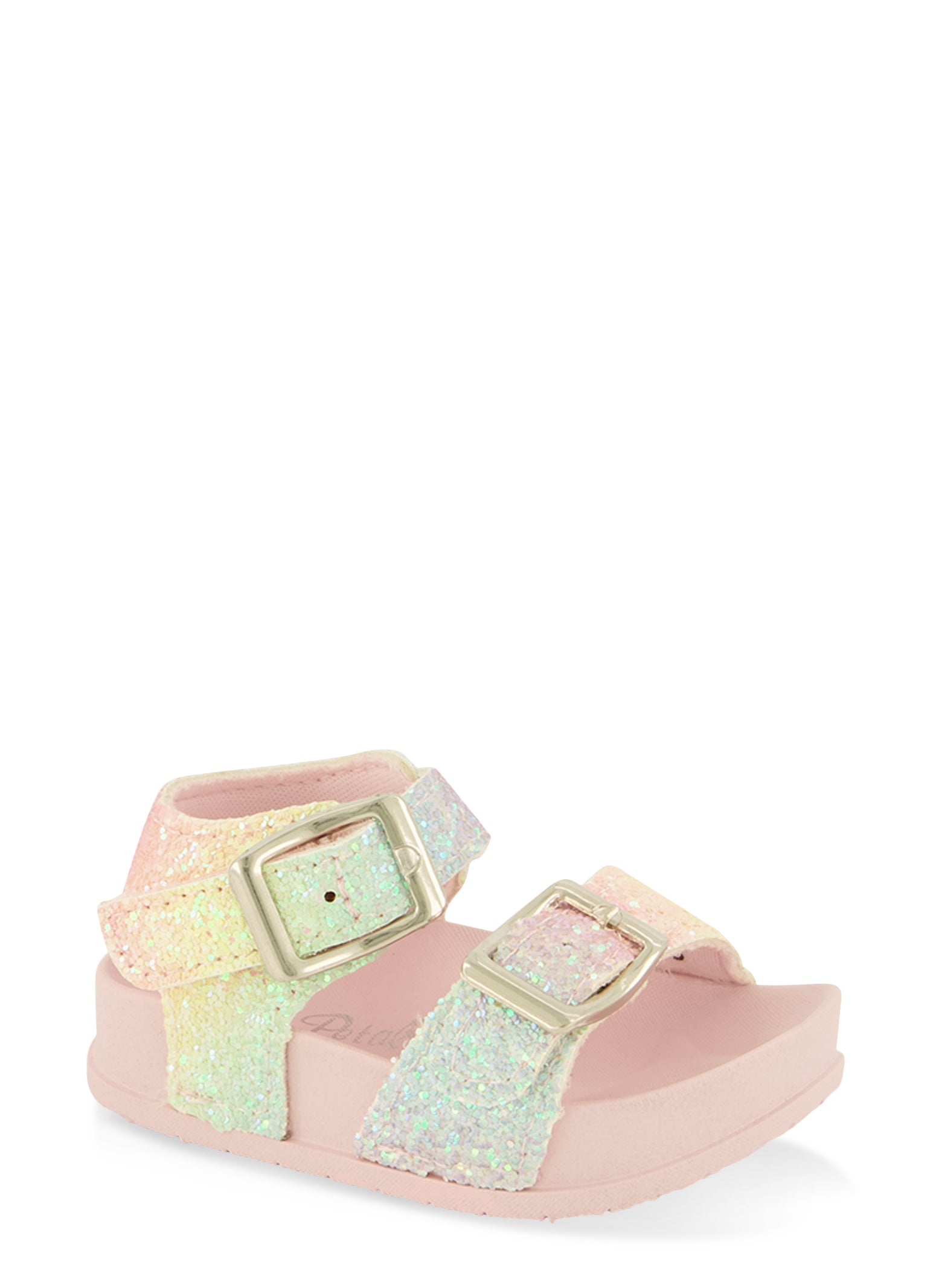 Baby Girls Glitter Velcro Strap Sandals, INFANT