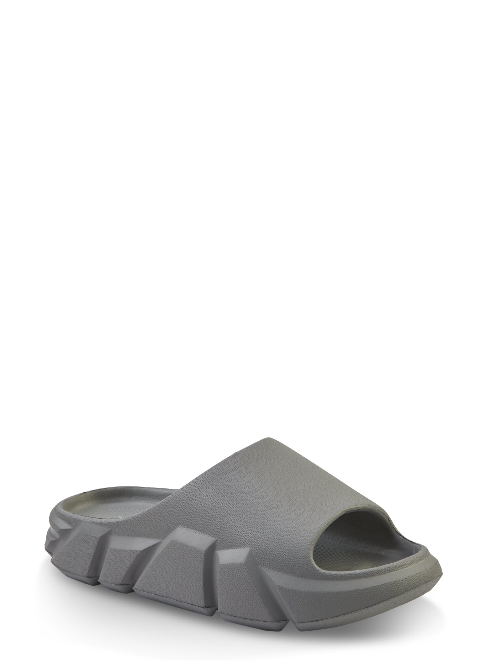 Boys Platform Slides, Grey, Size YOUTH 2