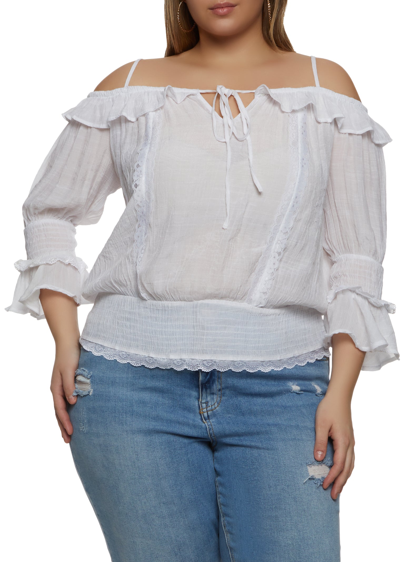 Plus Size Off The Shoulder Tops, Blouses, & Sweaters