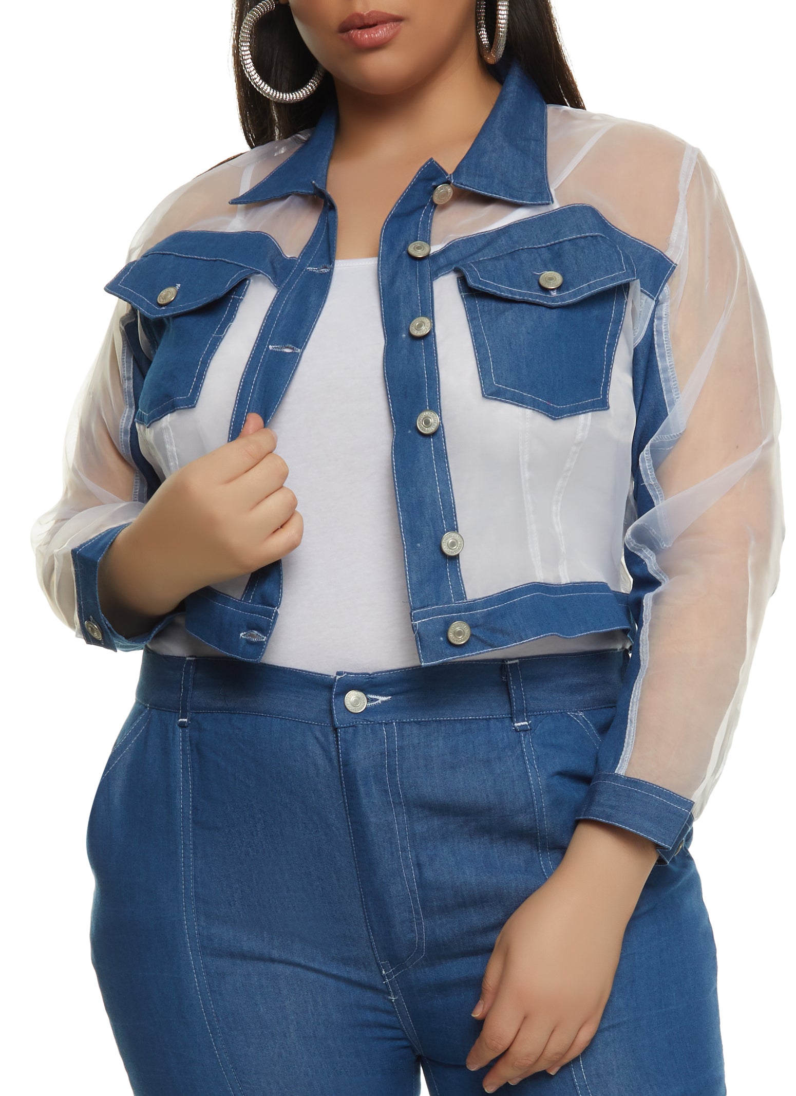 Wax Jeans Women's Juniors Classic Cropped Denim Vest (Dark Denim
