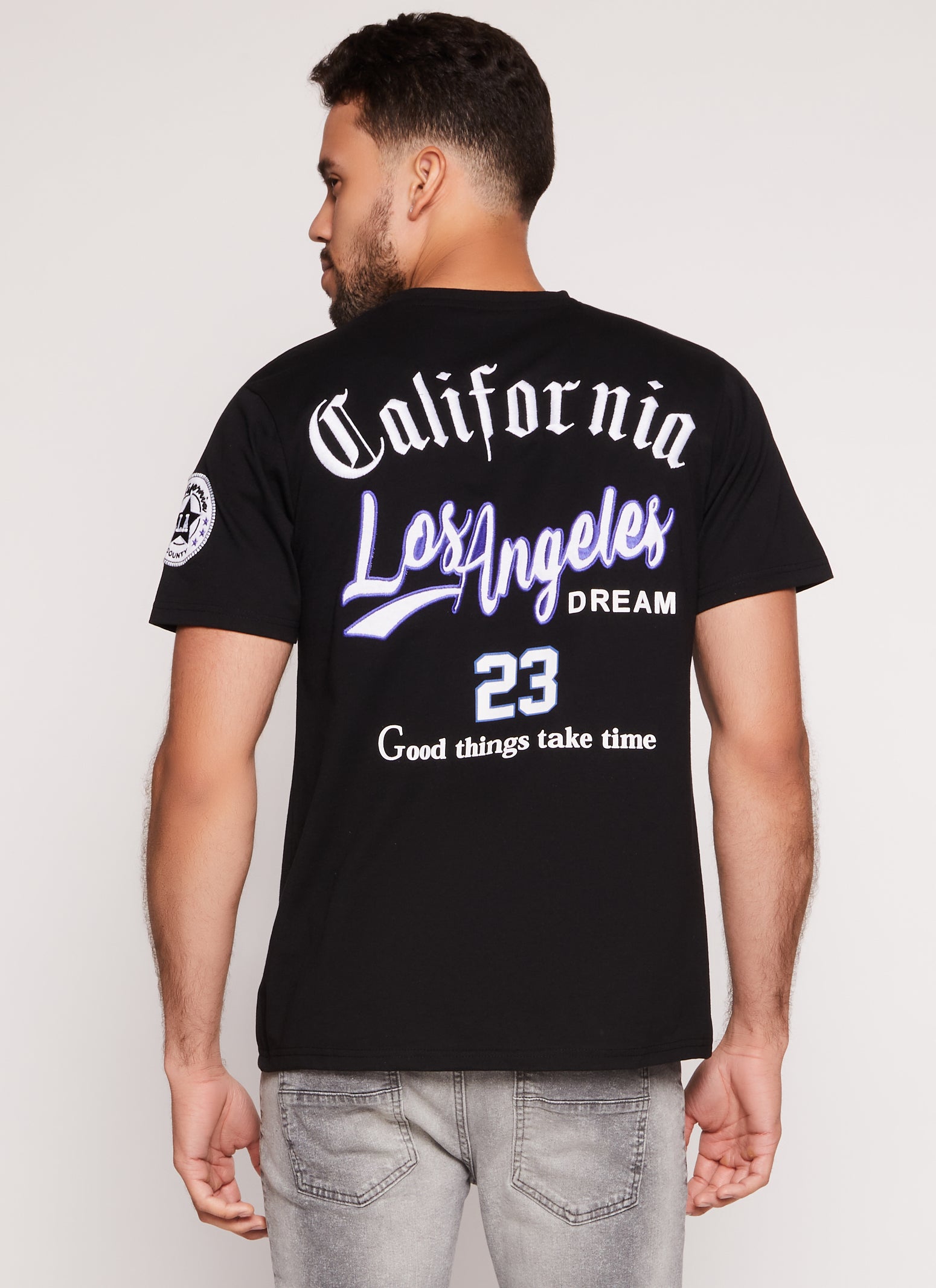 Womens Mens California Los Angeles 23 Back Graphic Tee,