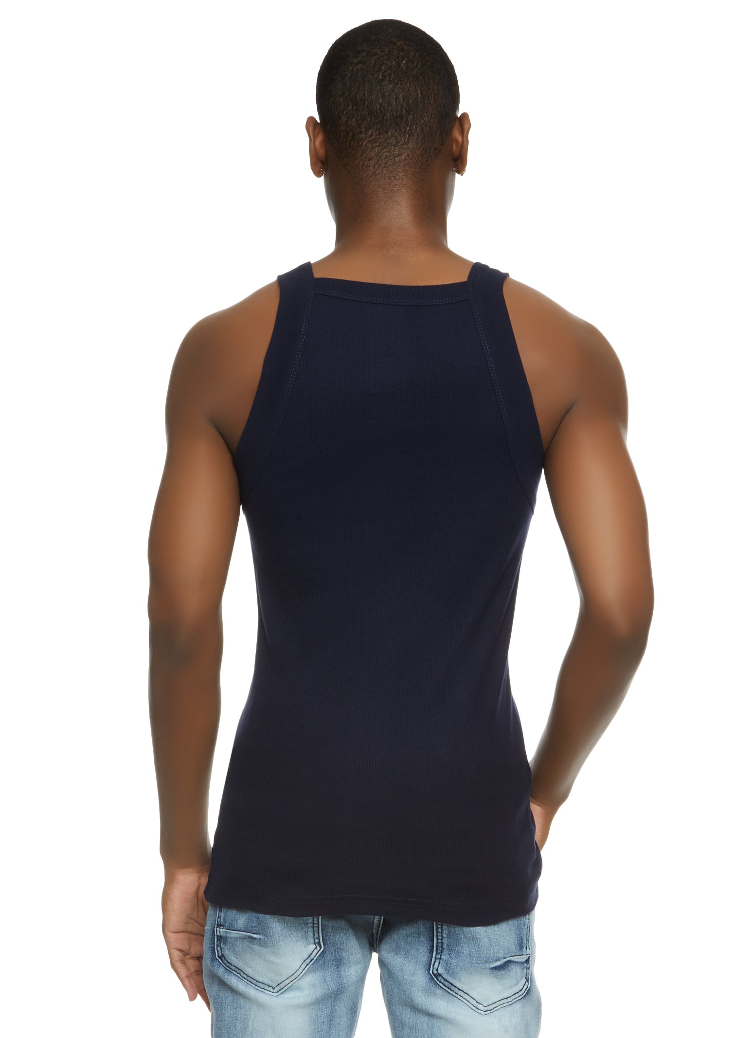 Womens Mens Solid Square Neck Tank Top,