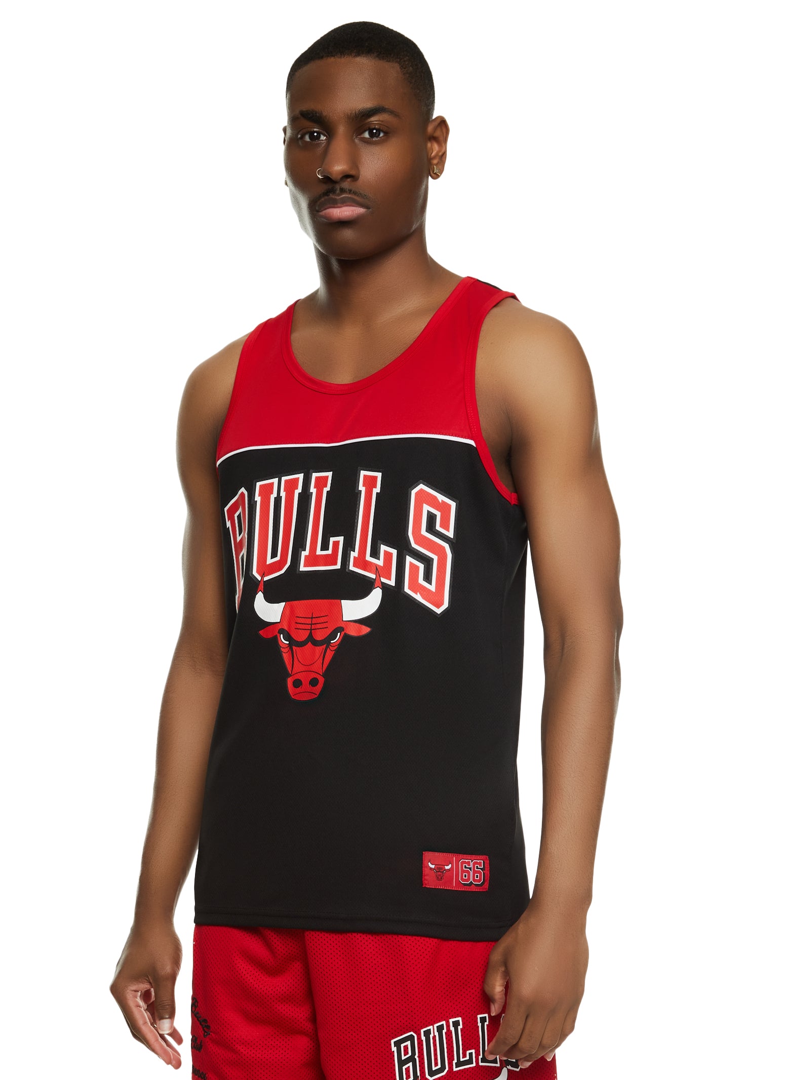 Womens Mens NBA Chicago Bulls Color Block Jersey, Black, Size S