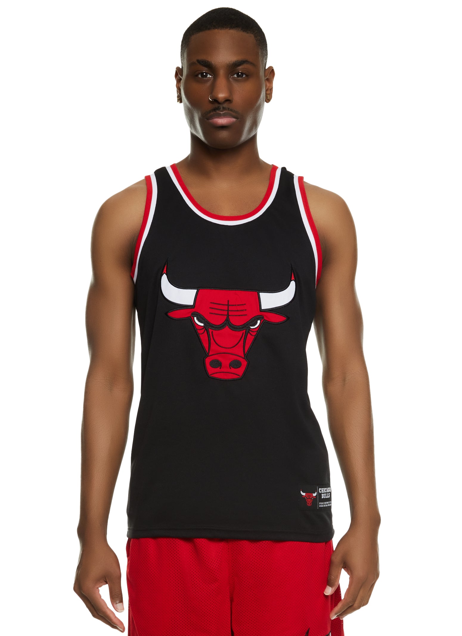 Womens Mens NBA Bulls Logo Jersey, Black,