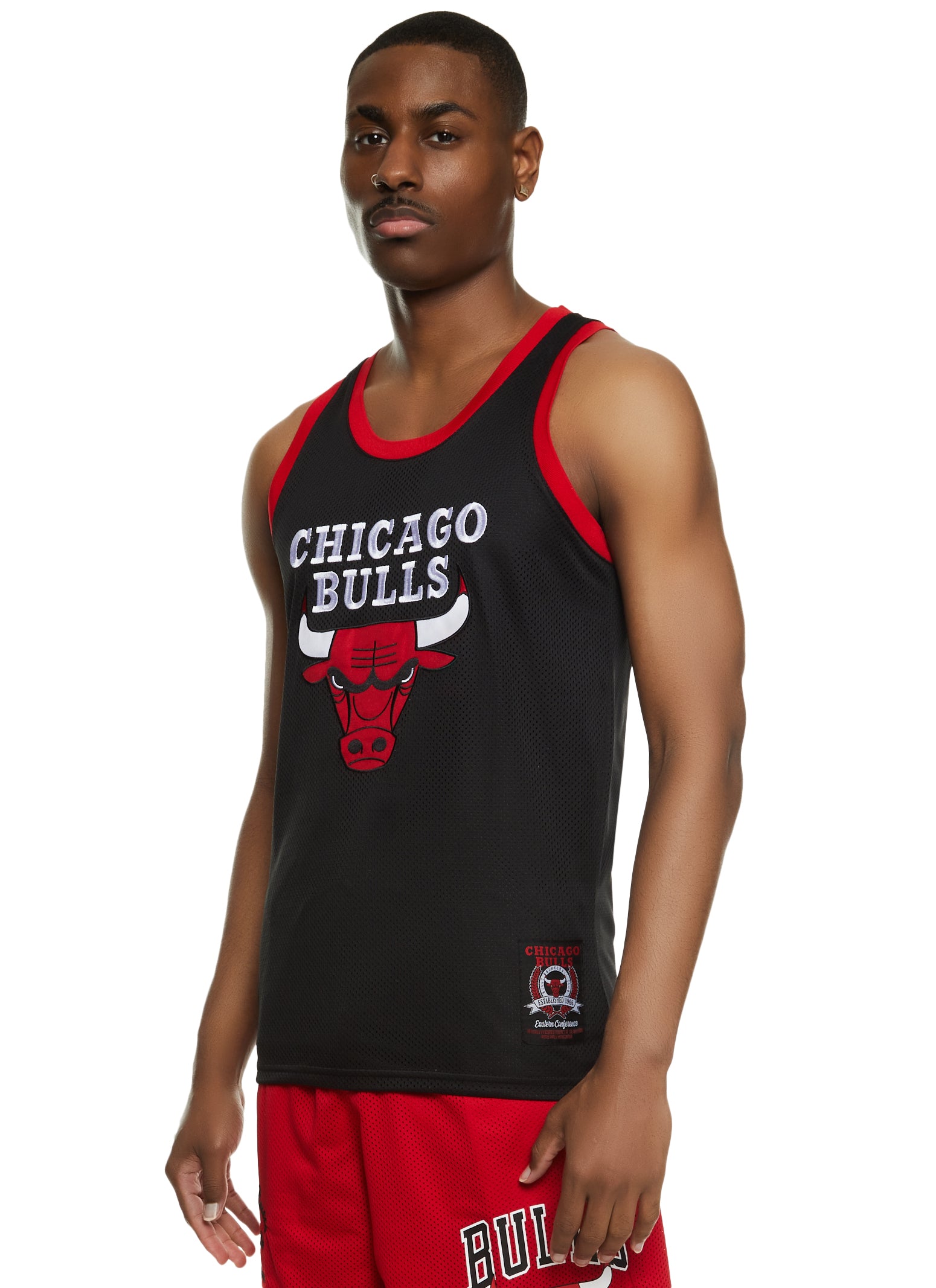 Womens Mens NBA Chicago Bulls Logo Jersey, Black,