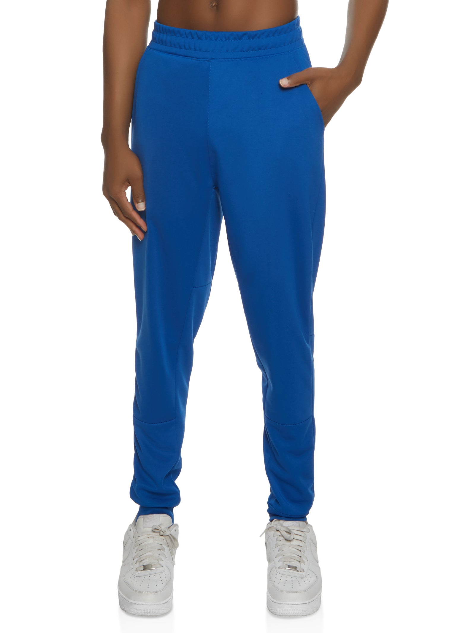 Womens Mens Zipper Pocket Joggers, Blue, Size XXL