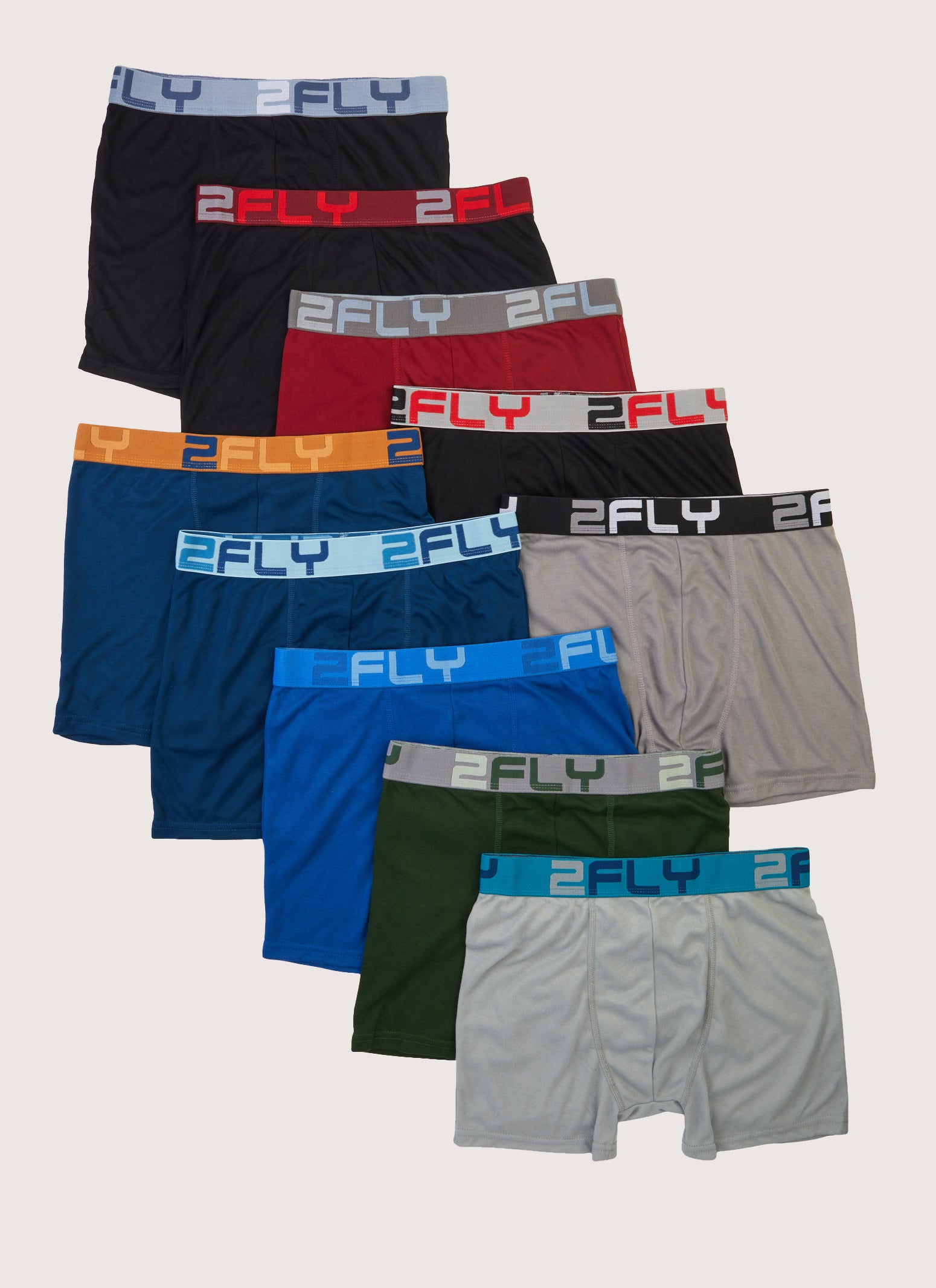 Womens Mens Boxer Brief Underwear 10 Pack, Multi, Size XXL