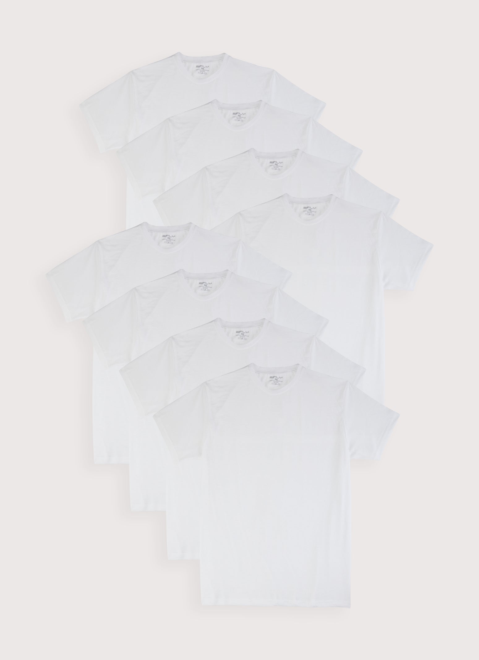 Womens Mens Crew Neck Short Sleeve Tees 8 Pack, White, Size XL
