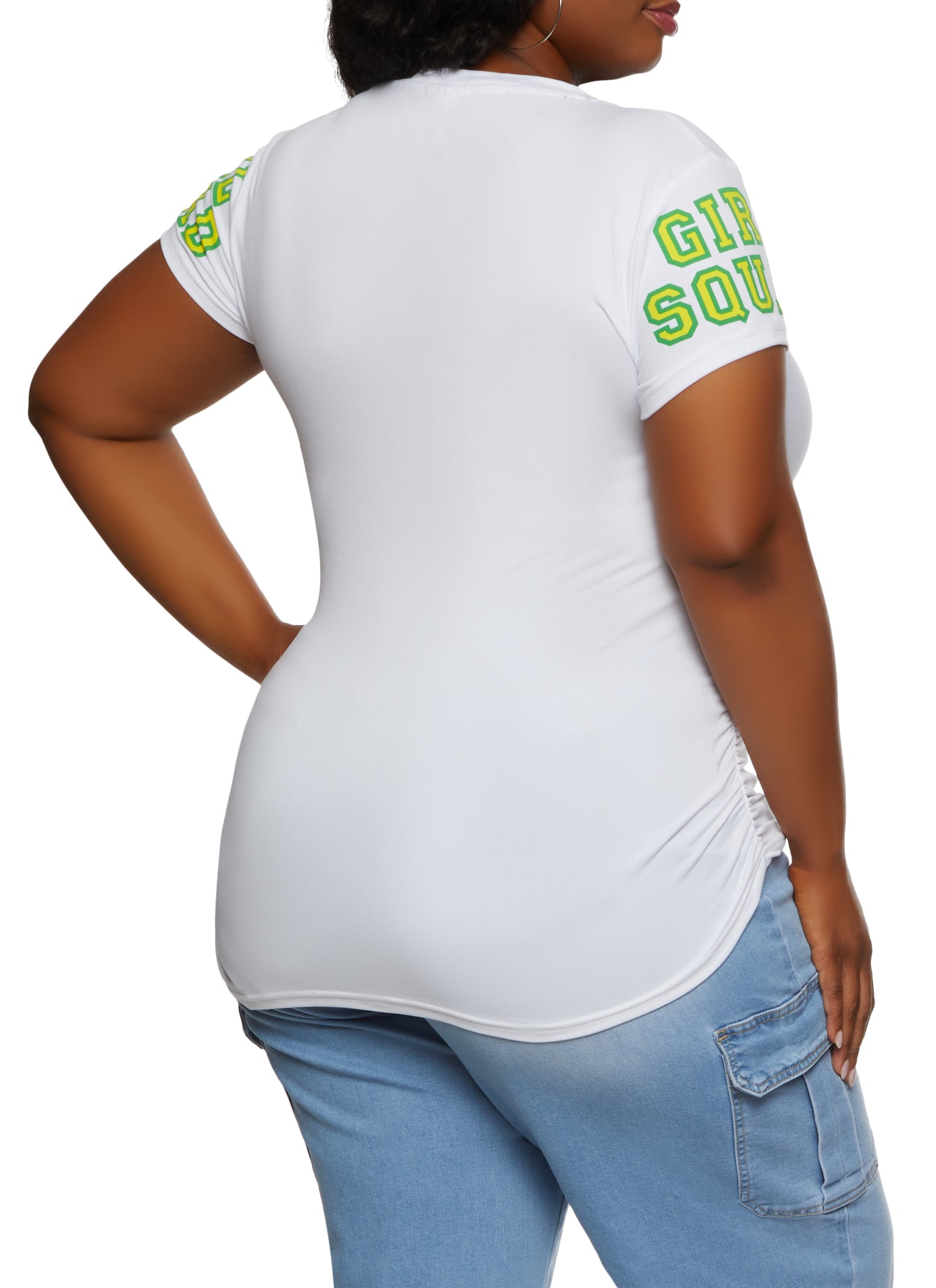 Womens Plus Size Blessed and Highly Favored Graphic Tee, White, Size 2X