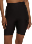 Womens Spandex Cargo Pocket Bermuda Biker Shorts, ,