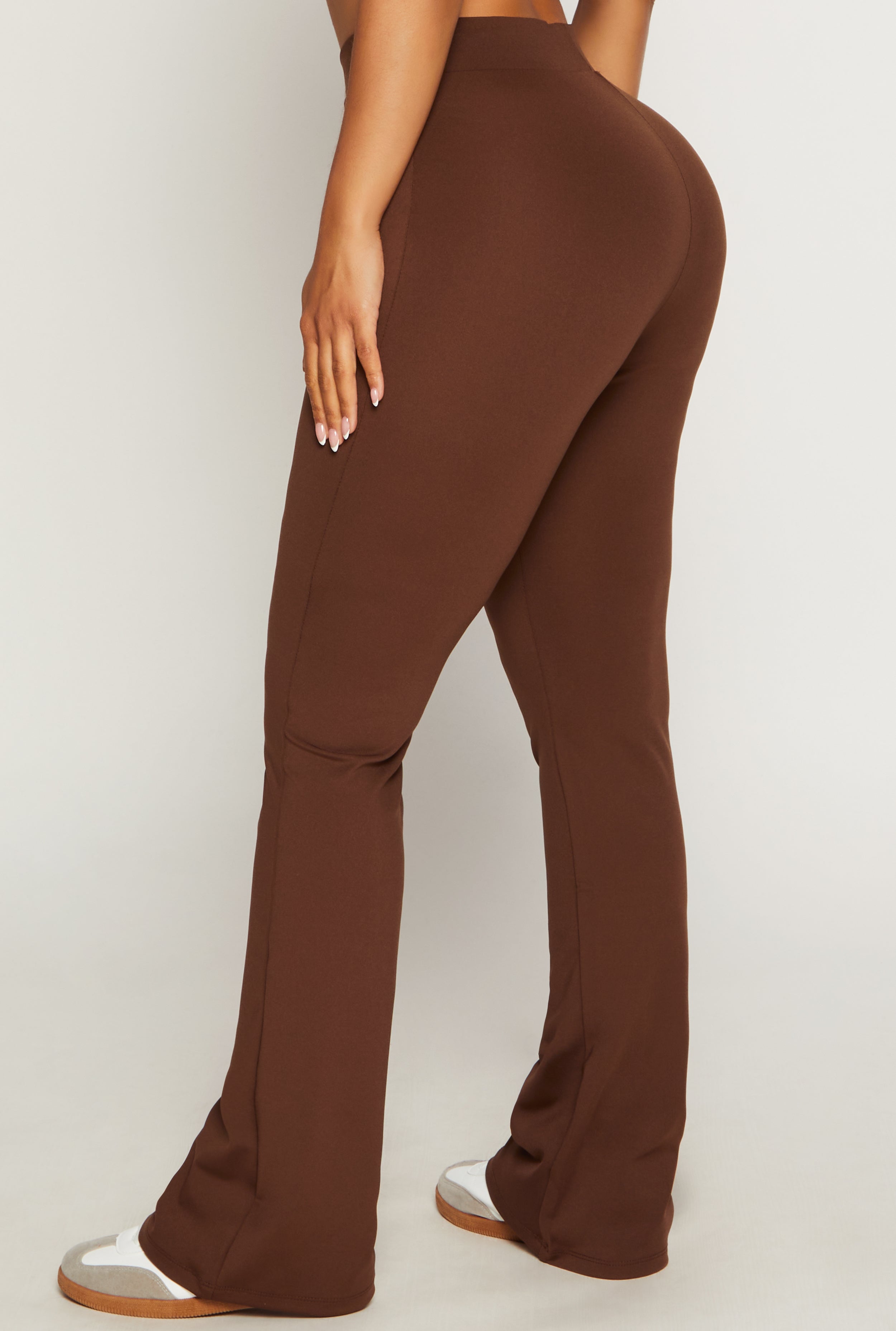 Womens Pull On Flared Dress Pants, M