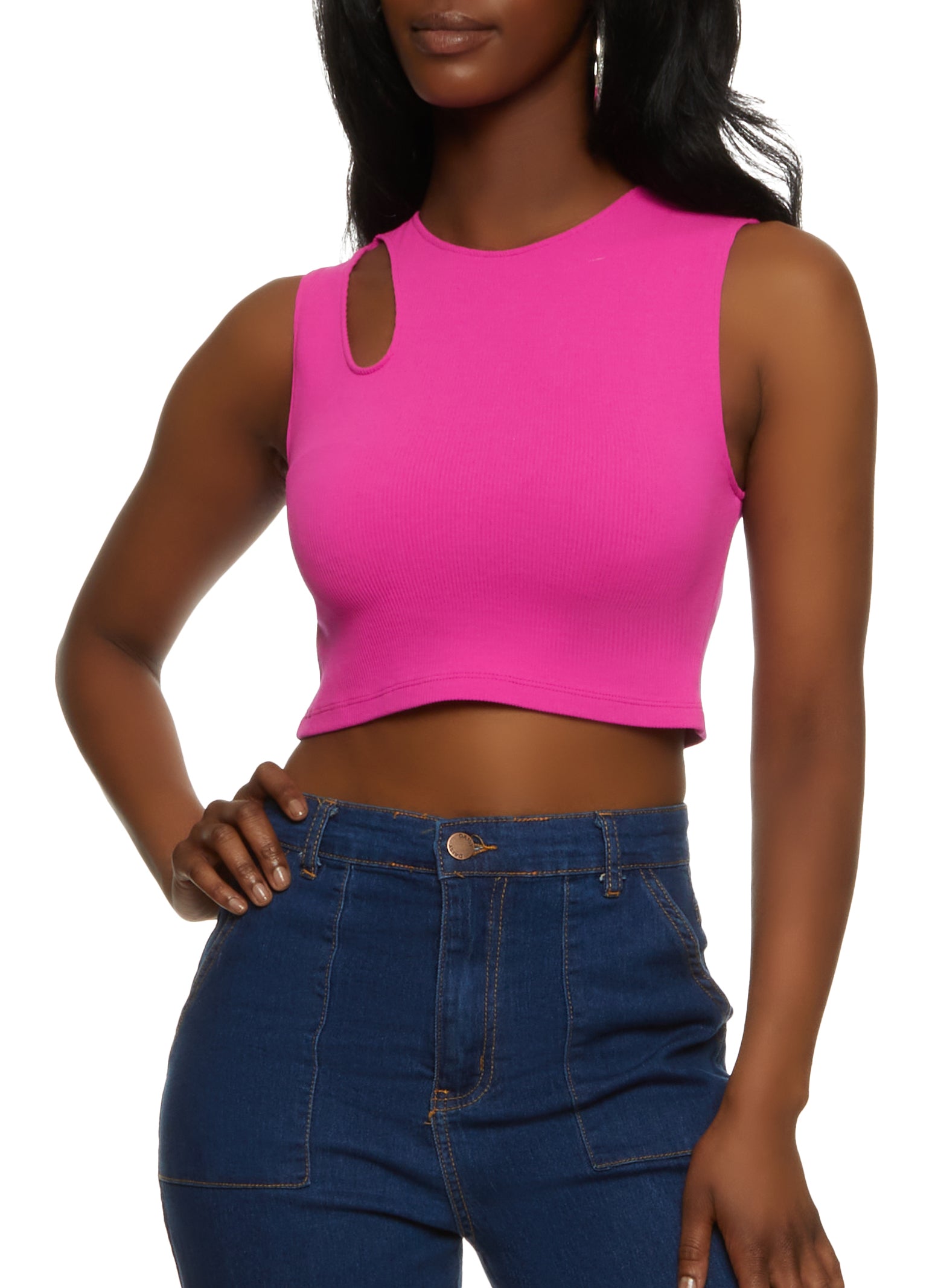 Womens Tank Tops & Camis Casual Solid Cami Hot Pink M